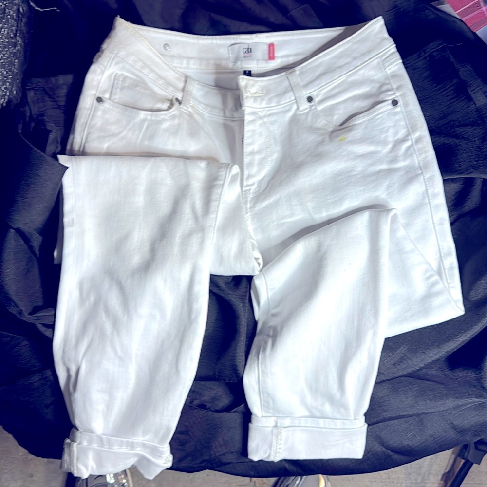 Cabi jeans in great condition all white one stain on the pocket size 6